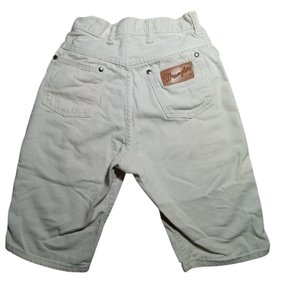 12 Girls Shorts Vintage 60's 22W Wrangler White Denim Cowgirl Snap & Zip Closure - Picture 1 of 11